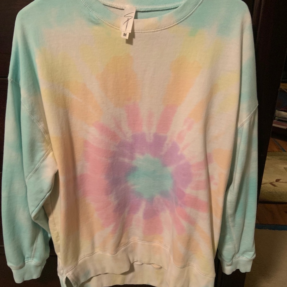 Ladies Tye Dye Sweat Shirt 💗💜🤍